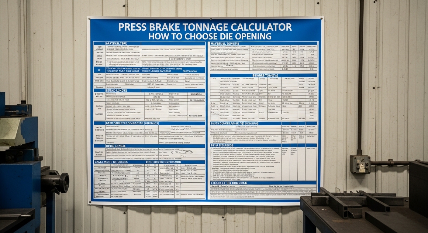 Calculateur de tonnage de frein à pression Comment choisir l’ouverture de la matrice