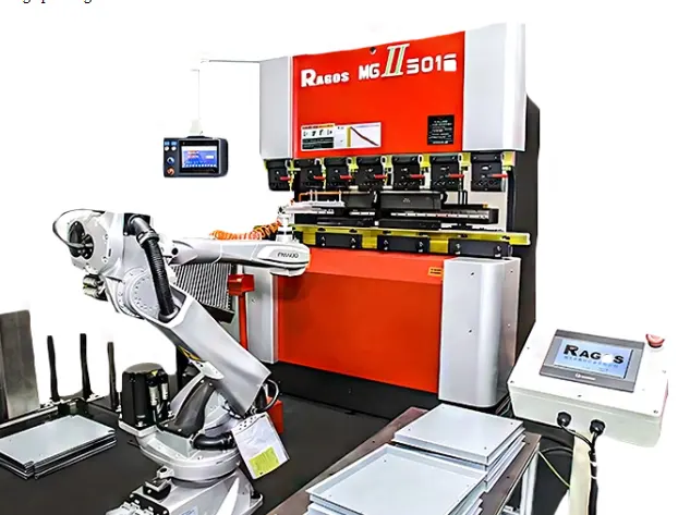 Robot pliant le frein à pression
